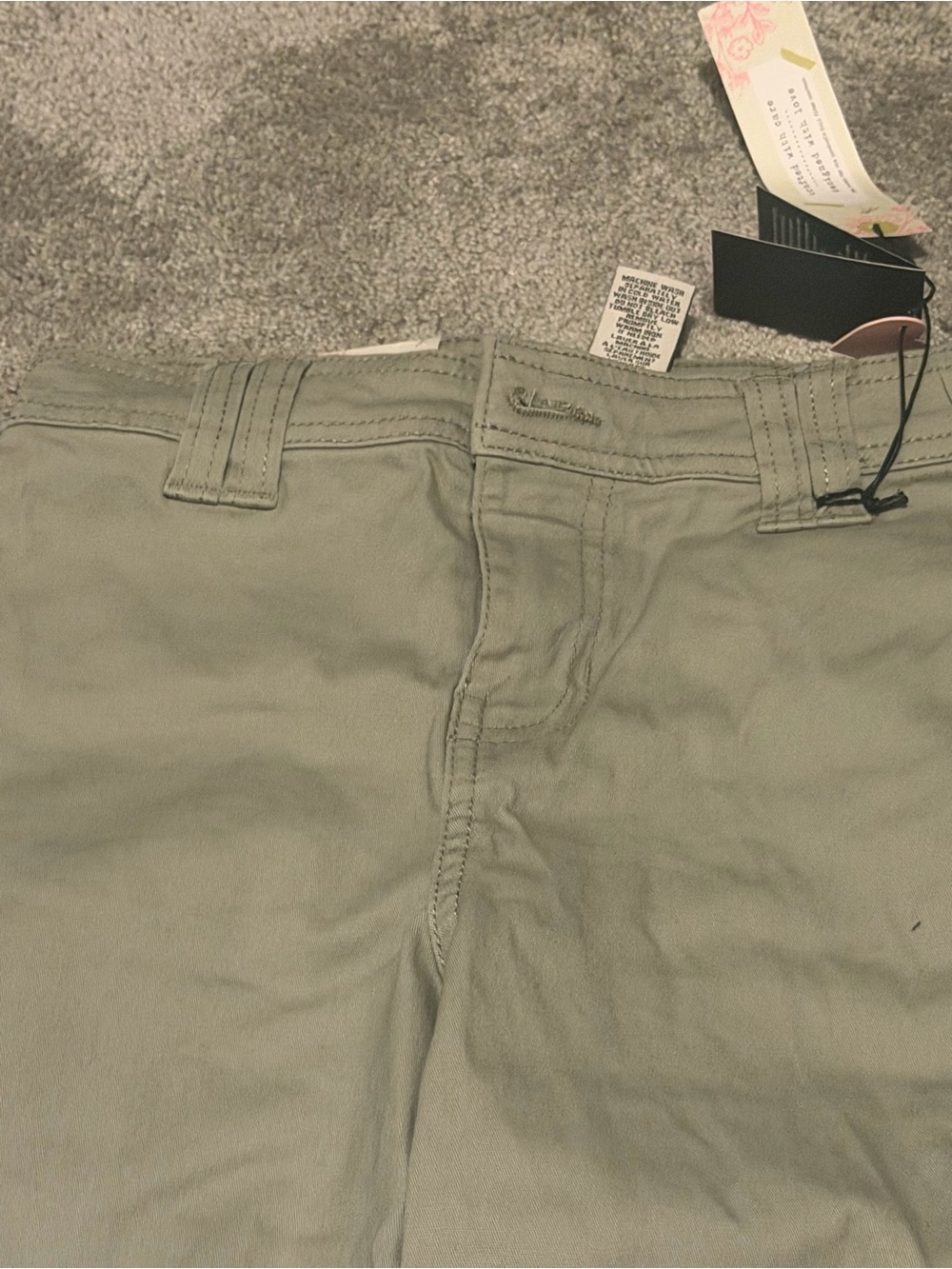 Celebrity Pink Girls' Straight Chino Pants in Light Olive